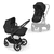 3 in 1 Reisesystem Kombikinderwagen Eos Lux inklusive Babyschale Aton B2 Black Moon Black