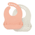 Bavoir bébé silicone apricot/nature lot de 2