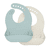 Bavoir bébé silicone blue/nature lot de 2