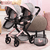 Design Zwillings-Puppenwagen Xeo Twin mit Schmetterling