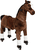 Cheval à monter enfant roulettes bois