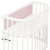 Protection pour barrière de lit cododo coton bio Royal tous modèles rosé paillettes dorées