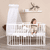 Ciel pour lit cododo coton bio Royal noeud tous modèles beige paillettes dorées