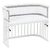Tour de lit cododo mesh piqué Boxspring XXL taupe étoiles blanches 200 cm