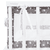 Tour de lit cododo mesh piqué Boxspring XXL taupe étoiles blanches 200 cm
