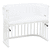 babybay® nest mesh piqué geschikt voor Boxspring XXL model, witte stippen parelgrijs