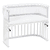 Tour de lit cododo mesh Boxspring XXL gris clair étoiles blanches 200 cm