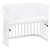 babybay Nestchen Mesh passend für Modell Maxi, Boxspring, Comfort und Comfort Plus, weiß Glitzersterne diamantblau