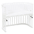 babybay Nestchen Mesh passend für Modell Maxi, Boxspring, Comfort und Comfort Plus, weiß Glitzersterne rosé