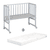 Stuben- und Beistellbett safe asleep 3 in 1 taupe + Matratze
