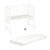 Sidosäng safe asleep 3 in 1 vit + madrass