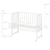 Stuben- und Beistellbett safe asleep 3 in 1 weiß + Matratze