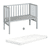 Lettino co-sleeping safe asleep 2 in 1, con materasso, taupe