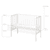 Beistellbett safe asleep 2 in 1 weiß + Matratze