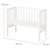 Beistellbett safe asleep 2 in 1 weiß + Matratze