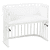 Cotton babybay® nest organisch geschikt voor model Boxspring XXL wit glitter sterren roos