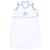 Schlafsack Organic Cotton, weiß Applikation Stern azurblau Sterne weiß