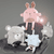 Peluche con caja música Lil Cuties para colgar LaLeLu gris plata