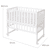 Safe asleep® 3 in 1 wieg en co-sleeper wit