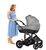 Passeggino Prime Lite 3 in 1 Mink Pro Grey