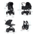 Poussette trio combinée 3en1 B Tour Mink Pro Black