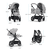 Poussette trio combinée 3en1 B Tour Mink Pro Light Grey