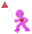 Street buddy Figura di avvertimento per una maggiore sicurezza dei bambini - magenta