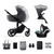 Passeggino 3 in 1 Prime2 Mink Pro Shadow Grey