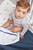 Drap pour berceau/lit enfant Blies indigo 75x100/100x150 cm