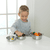 Set de cocina de juguete con alimentos
