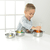Set de cocina de juguete con alimentos