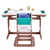 Verstellbarer Schreibtisch mit Stuhl "Grow Together“, aschgrau