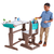 Verstellbarer Schreibtisch mit Stuhl "Grow Together“, aschgrau