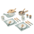Set di pentole e stoviglie "Aronia", bianco/grigio caldo/salvia