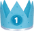 Corona di compleanno blu