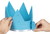 Corona de cumpleaños azul