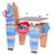 Mesa de juego con bloques de construcción Llama piñata mesa de juego de bloques de construcción