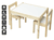 Table et chaises enfant 2en1 bois naturel