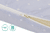 Materasso per lettino da viaggio a pois azzurro 60 x 120 cm
