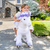 Unicornio de juguete con ruedas purple pequeño
