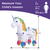 Unicornio de juguete con ruedas Rainbow pequeño