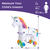 Unicornio de juguete con ruedas Rainbow grande