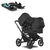 Poussette double côte à côte Donkey 5 Duo Complete Black/Midnight Black skis Wheelblades