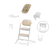 Barnstol Lemo 4 i 1 Set Sand White inklusive Learning Tower