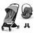 Kinderwagen Orfeo Silver Lava Grey inklusive Babyschale Cloud G i-Size Lava Grey und Adapter