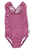 Maillot de bain fleurs pourpre