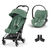 cybex PLATINUM Buggy Coya Chrome Dark Brown Leaf Green inklusive Babyschale Cloud T I-Size Plus Leaf Green  und Adapter