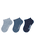 Sterntaler Lot de 3 chaussettes de baskets côtelées gris-bleu