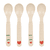 LÄSSIG Zestaw łyżeczek dla dzieci, 4-częściowy, Happy Rascals Heart