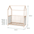 Lit cabane enfant dromjehus bois bicolore 60x120 cm